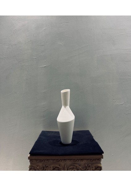 Minimalist Modern Seramik Vazo – 35X13 cm Dekoratif Ev ve Ofis Aksesuarı