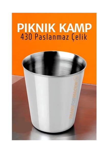 Paslanmaz Çelik Bardak – Kamp Piknik ve Mutfak Için Dayanıklı Metal Bardak 719313