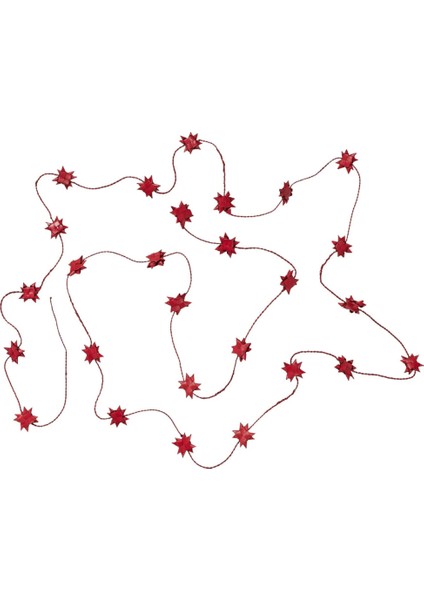 Kırmızı Vinterfint Çelenk 5m, Şık ve Canlı Dekoratif Aksesuar.