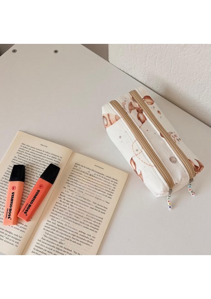 Iki Bölmeli Uzay Temalı Kumaş Kalemlik – Erkek Çocuk ve Gençler Için