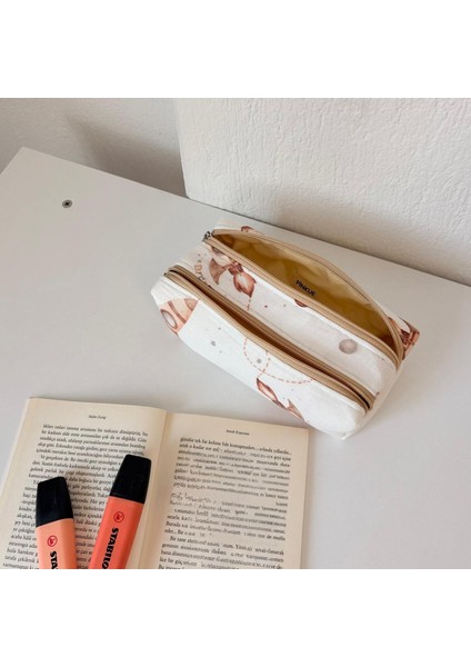 Iki Bölmeli Uzay Temalı Kumaş Kalemlik – Erkek Çocuk ve Gençler Için