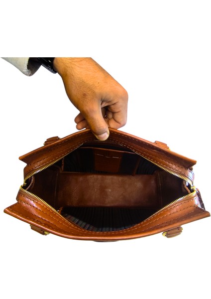 Kadın El Yapımı (Handmade) Hakiki Deri El ve Omuz Çantası Ertica