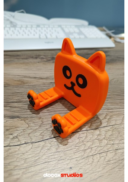 Sevimli Kedi Telefon ve Gözlük Standı