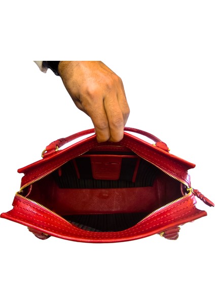 Kadın El Yapımı (Handmade) Hakiki Deri El ve Omuz Çantası Ertica