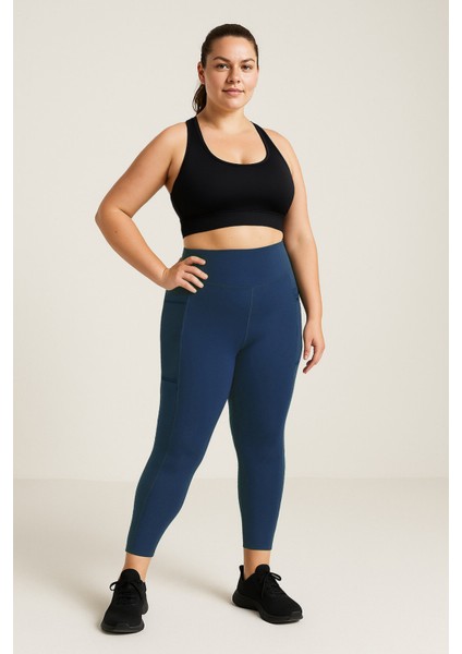 Indigo Esnek Standart Fit Performans Battal Büyük Beden Kadın Tayt - 94652 fiyatları