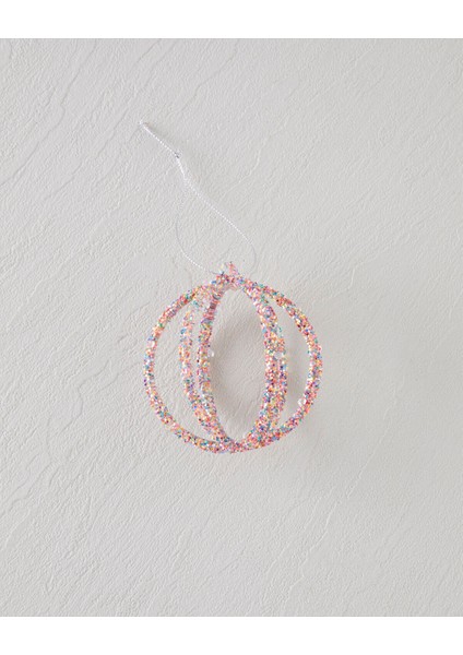 Renkli Yılbaşı Ağacı Süsü 8X8X8,5 Cm, Şık ve Canlı Dekorasyon Parçası