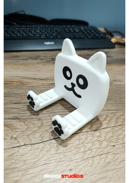 Sevimli Kedi Telefon ve Gözlük Standı