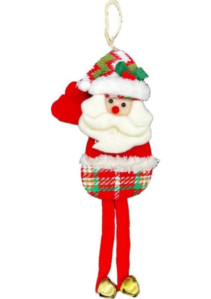 Yılbaşı Dekoratif Figür Noel Baba Zilli 30 cm Çok Renkli