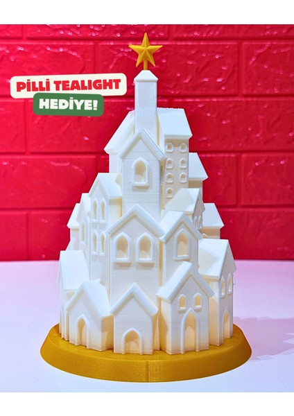 Pilli Tealight Beyaz Yılbaşı Evleri Işıklandırma, Sıcak Atmosfer Yaratır fiyatları