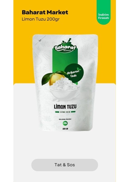 Granül Tane Limon Tuzu 200GR
