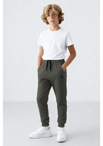 Haki Standart Fit Manşetli Ince Erkek Çocuk Eşofman Alt - 11062 fiyatları