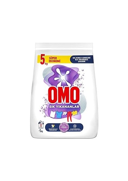 Sık Yıkananlar Beyazlar ve Renkliler Toz Deterjanı 5 kg