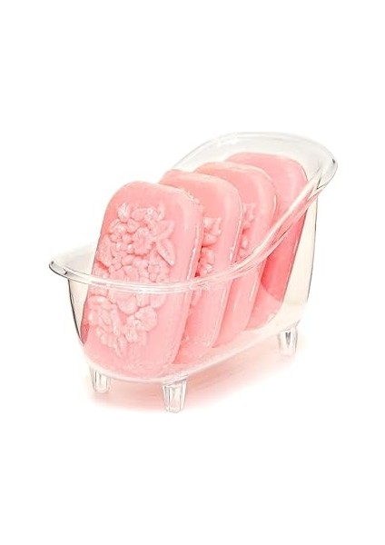 Dekoratif Küvetli Pembe Sabun Banyo Seti