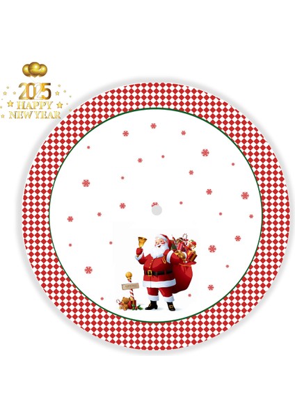 Kırmızı Yılbaşı Ağacı Örtüsü 100 Cm, Şık ve Renkli Dekorasyon Aksesuarı