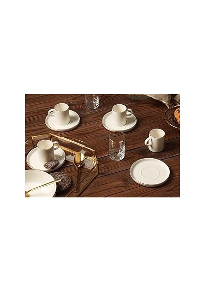 Porland Illusion Altın Yaldız 4 Kişilik Kahve Takımı 85CC