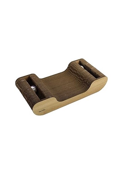 Herniks Doğal Kedi Otlu ve Zilli Toplu Ahşap Kedi Tırmalama Kartonları (HR2022)