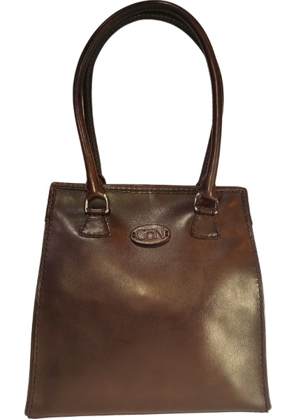 Kadın Handmade Deri Çıt Çıt Kapamalı Logo Detaylı El Ve Omuz Çantası ARMO