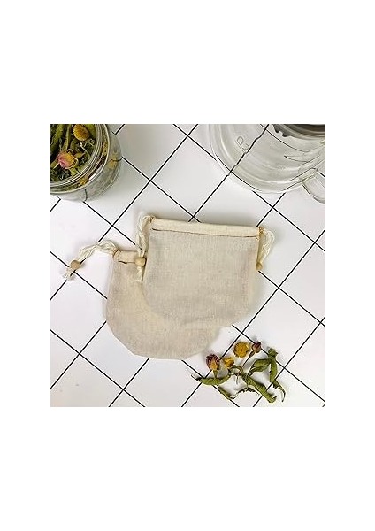 Yofu Yoga And Food 2 Adet Demlik Yıkanabilir Kumaş Çay Kesesi - Organik, EKOLOJIK,%100 Ham Ağartılm