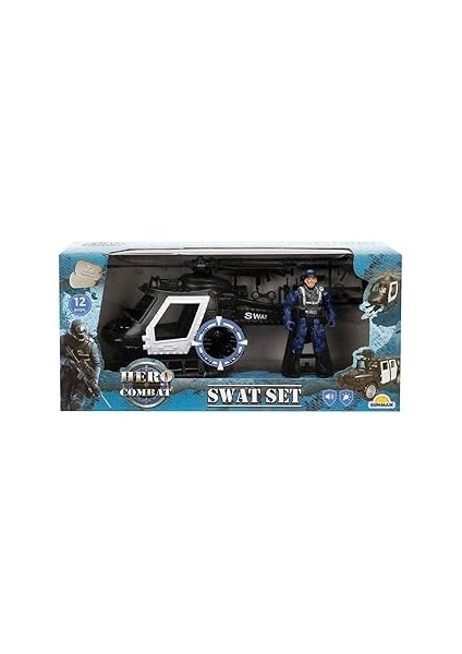 Hero Combat Araç ve Figürlü Polis Seti 12 Parçalı Sesli ve Işıklı