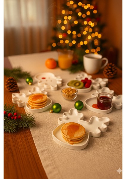 Geyik Figürlü 5’li Sunum Tabağı Seti – 17×17 cm El Yapımı Özel Tasarım fiyatları