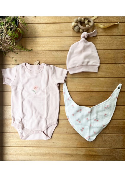 Moinoi %100 Pamuk Müslin 5 'li Hastane Çıkışı-Pembe fırsatları