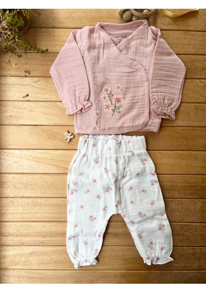 Moinoi %100 Pamuk Müslin 5 'li Hastane Çıkışı-Pembe indirimleri