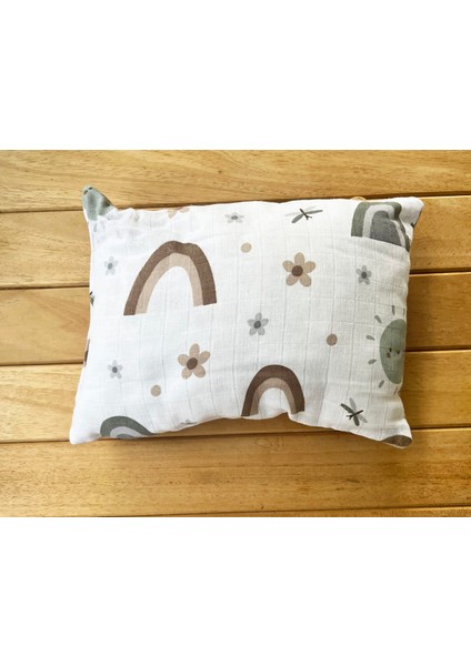 Gökkuşağı Desenli Çift Katlı Müslin ve Waffle Kumaş Alt Açma , Yastık ve Battaniye 3’lü Set 40×70 Tek Ebat indirimleri