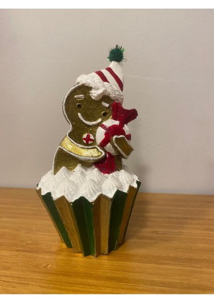 Kırmızı Yılbaşı Kurabiye Adam Cupcake Için Mini Boy 15 Cm, Tatlı Süsleyici fiyatları