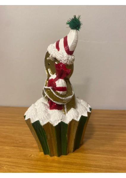 Kırmızı Yılbaşı Kurabiye Adam Cupcake Için Mini Boy 15 Cm, Tatlı Süsleyici modelleri