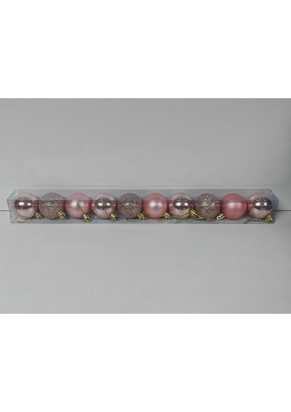 Yılbaşı Ağaç Süsleme Topları, 10'lu Set, 5 Cm, Gri Renk, Şık Dekorasyon. fırsatları