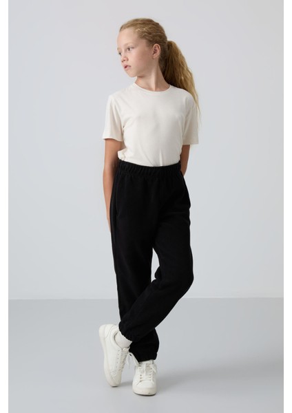 Standart Fit 2li Paket Siyah-Gri Melanj Kız Çocuk Eşofman Alt - 75155 indirimleri