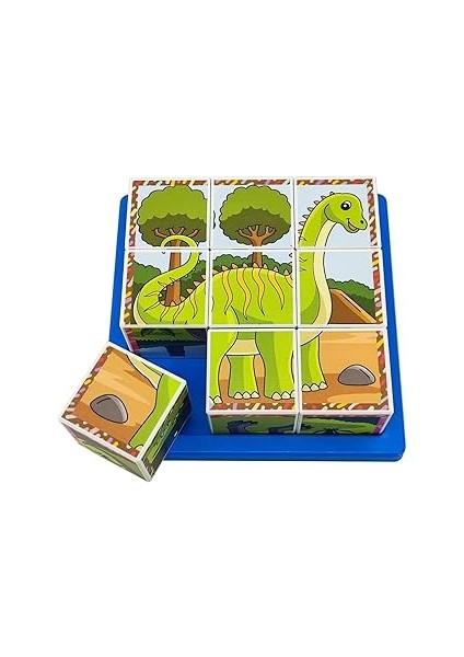 Küpss Dinozorlar 3D Puzzle Seri 2 - (9 Küp 6 Dinazor Yapboz)