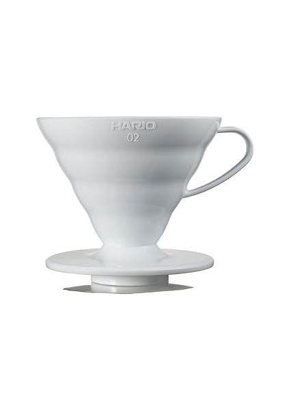 Hario V60 02 Dripper, Kahve Damlatıcı, Beyaz Plastik
