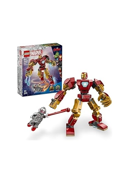 | Iron Man Robotu, Ultron’a Karşı 76307-6 Yaş ve Üzeri Süper Kahraman Sevenler Için Yar
