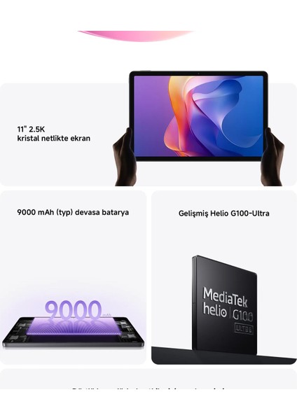 Redmi Pad Se 11" 90Hz Akıcı Ekran Dolby Atmos Ses 8gb 256GB Tablet - Gri + 128GB Hafıza Kartı Hediyeli fırsatları