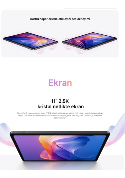 Redmi Pad Se 11" 90Hz Akıcı Ekran Dolby Atmos Ses 8gb 256GB Tablet - Gri + 128GB Hafıza Kartı Hediyeli indirimleri