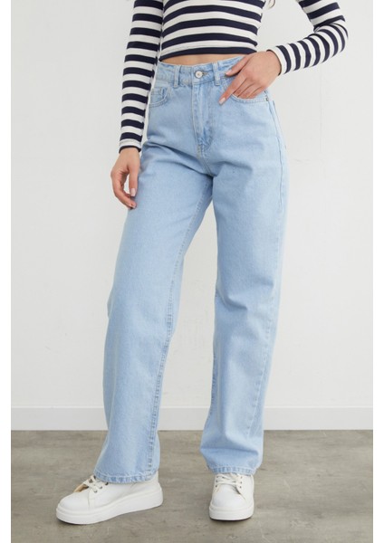 Yüksek Bel Fermuarlı Palazzo Jean fiyatları