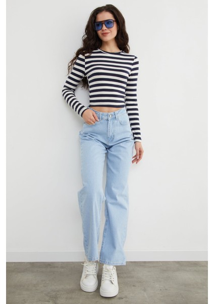 Yüksek Bel Fermuarlı Palazzo Jean modelleri