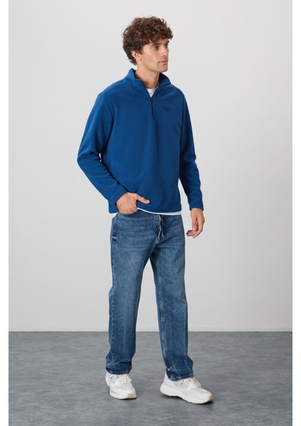 Standart Kalıp Dik Yaka 2li Paket Koyu Gri-Parlament Erkek Polar Sweatshirt - 88310 fiyatları