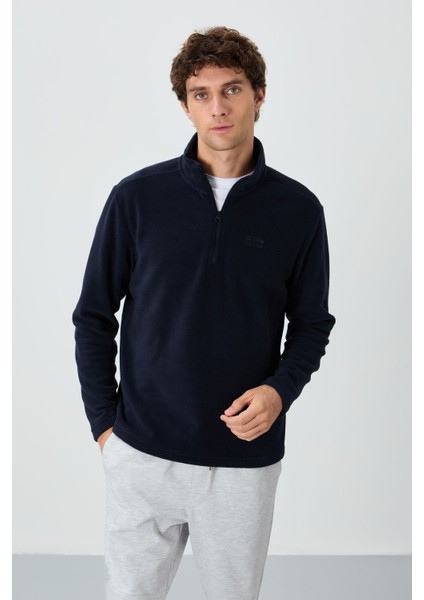 Standart Kalıp Dik Yaka 2li Paket Lacivert-Fiesta Erkek Polar Sweatshirt - 88310 indirimleri