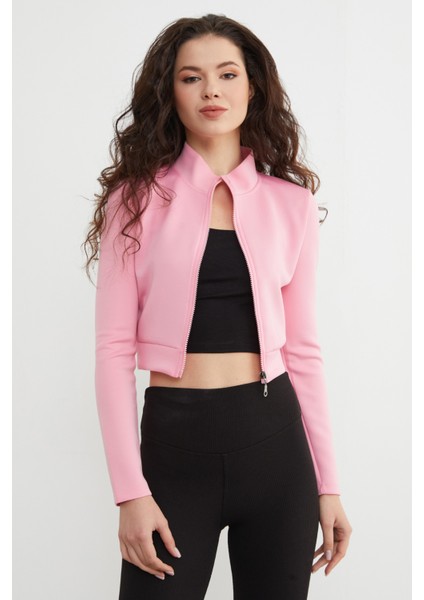 Dik Yaka Fermuarlı Dalgıç Kumaş Spor Ceket fiyatları