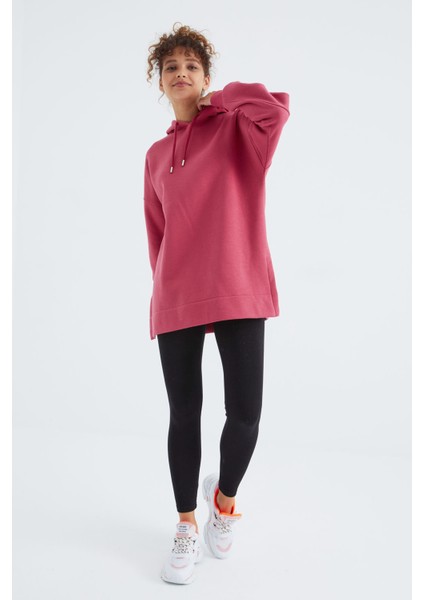 Oversize Kapüşonlu 2li Paket Ekru-Yaban Gülü Kadın Tunik Sweatshirt - 97242 fiyatları