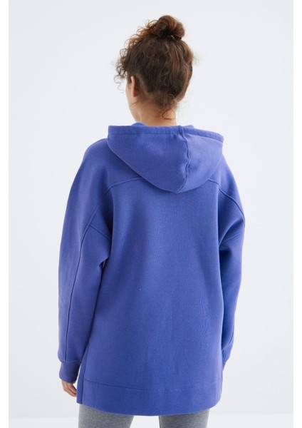 Oversize Kapüşonlu 2li Paket Siyah-Eflatun Kadın Tunik Sweatshirt - 97242 indirimleri