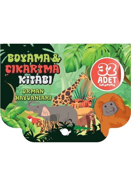 Orman Hayvanları - Boyama ve Çıkartma Kitabı