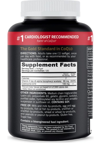 COQ10 100MG 120 Softgels, Ultra COQ10 100MG, 3x Better Absorption, Antioxidant For Heart Health Energy Production, Coenzyme Q10 Vitamins And. fırsatları