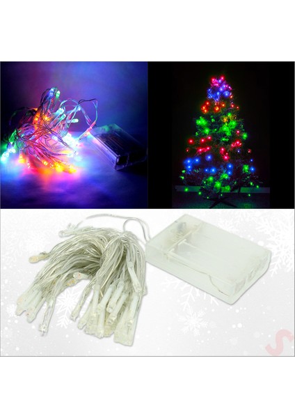 Renkli Pilli Animasyonlu LED Işık Seti, 5 Metrelik, 50 LED ile Parlak ve Canlı Ortamlar