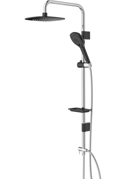Orion Siyah Tepe Başlıklı Duş Seti
