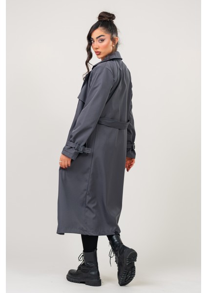 Kadın Kemerli Astarlı 120 cm Bundit Uzun Trençkot fiyatları