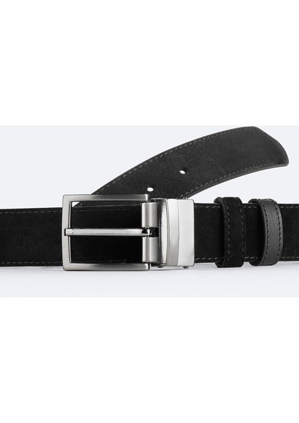 Erkek Siyah Çift Taraflı Deri Kemer B009303 fiyatları