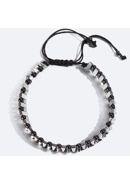 Erkek Gümüş Rengi Taşlı Bileklik B009602 fiyatları